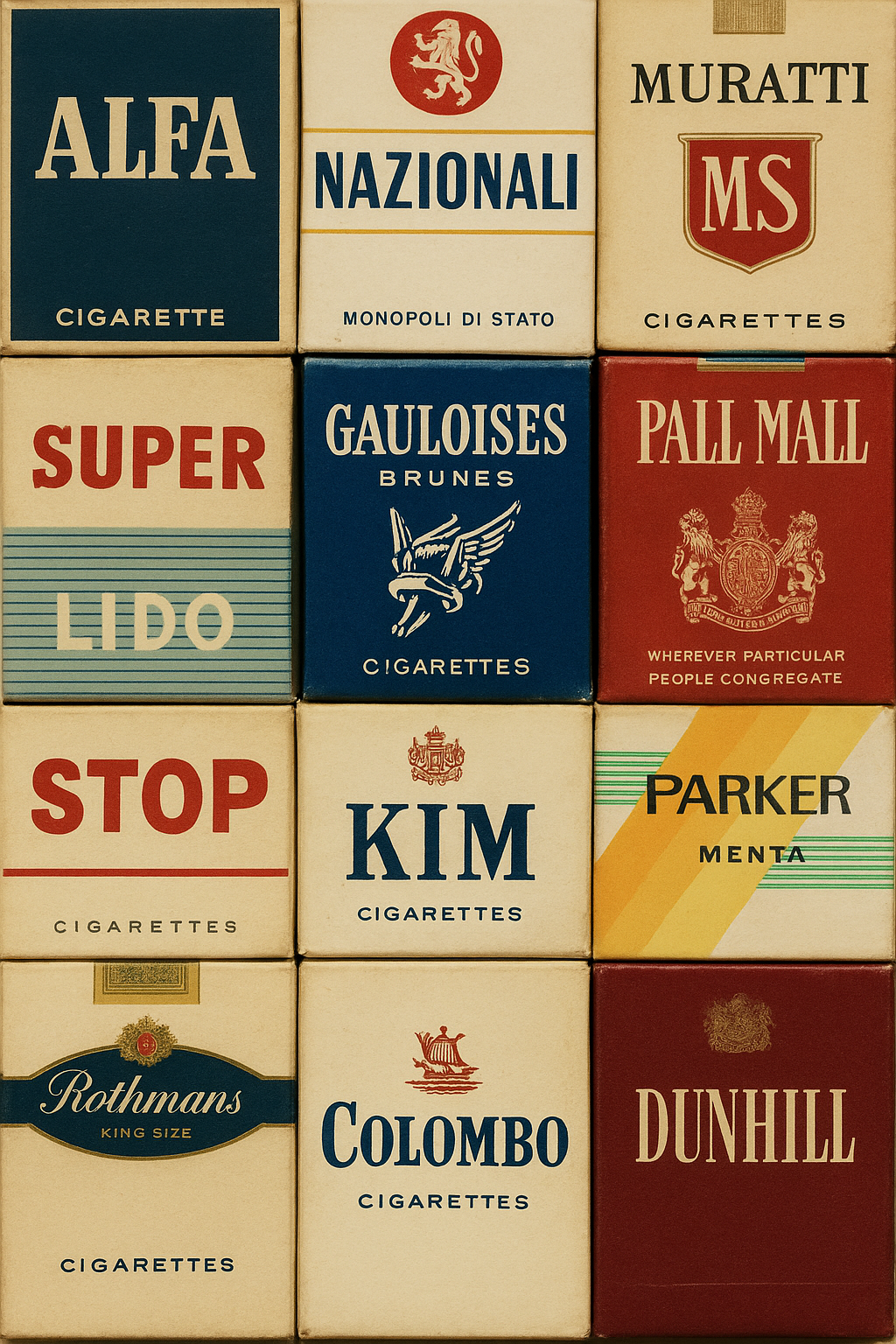 Le sigarette in Italia anni 50/90
