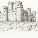 ricostruzione IA del castello di Francofonte