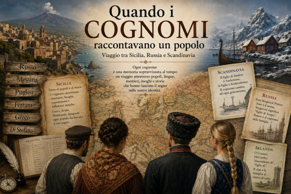 Quando i cognomi raccontavano un popolo: viaggio tra Sicilia, Scandinavia, Russia, Cina e mondo iberico